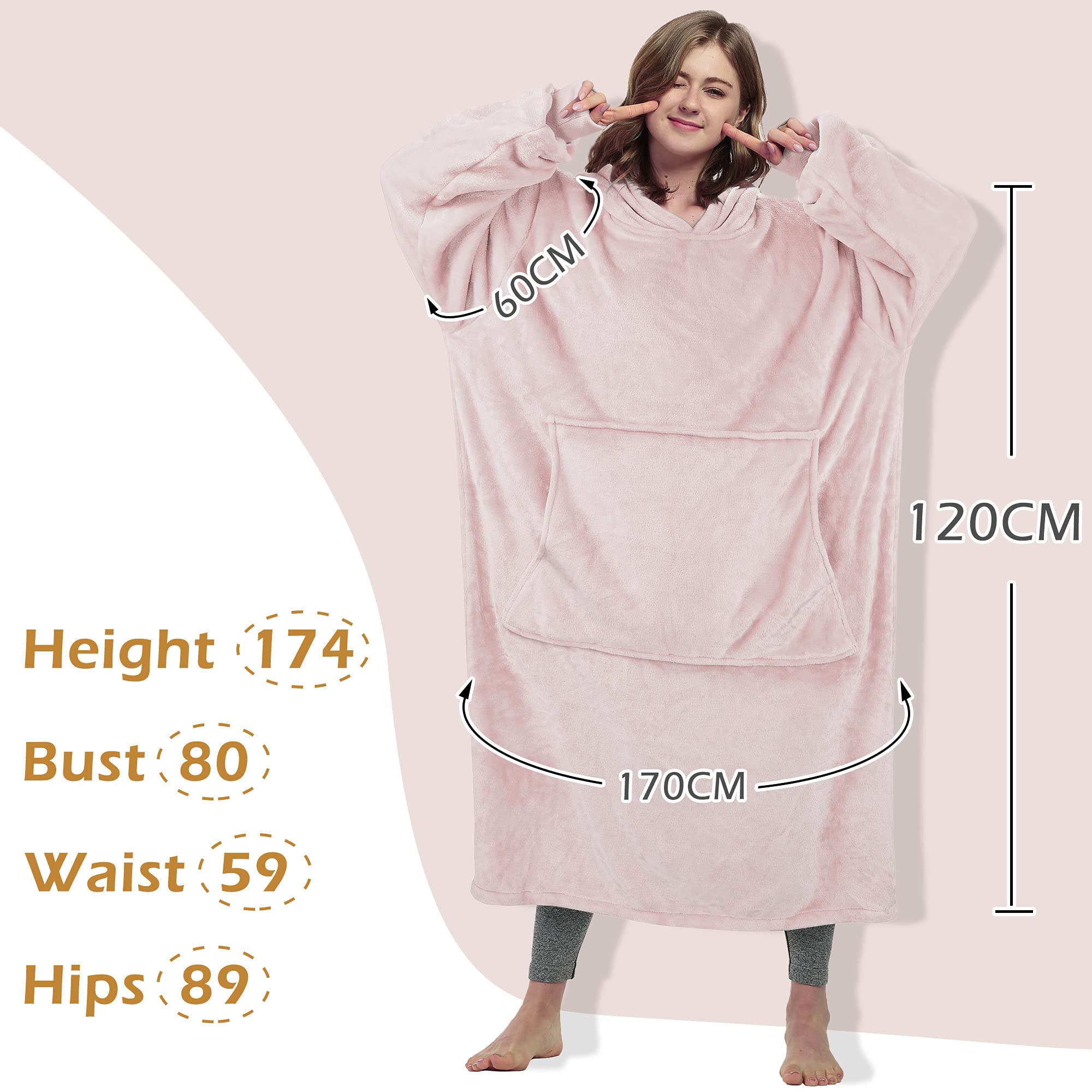 Catalonia Classy Damen Poncho Mit Kapuze - Winter Warmer Kuscheldecke, Plüsch Fleece Cape Jacke