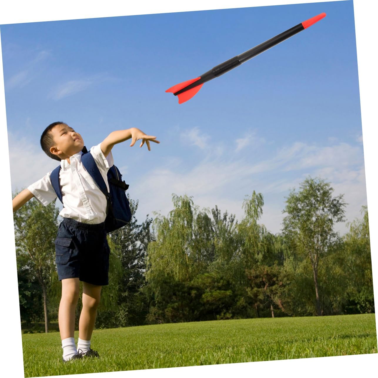 Totority 2pcs Soft Plastic Javelin for Boy Girl Adults Gram Training Prop for School Athletics Practice Dual Colors Red Green Beginners Competitions