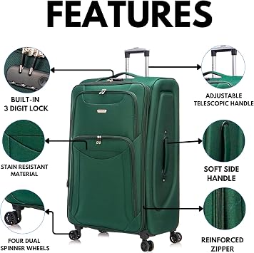 FLYMAX Cabin Carry on Flight Bag Approved Hand Luggage Case Hold Suitcase 55x35x20 Fits Ryanair Easyjet Jet 2 56x45x25