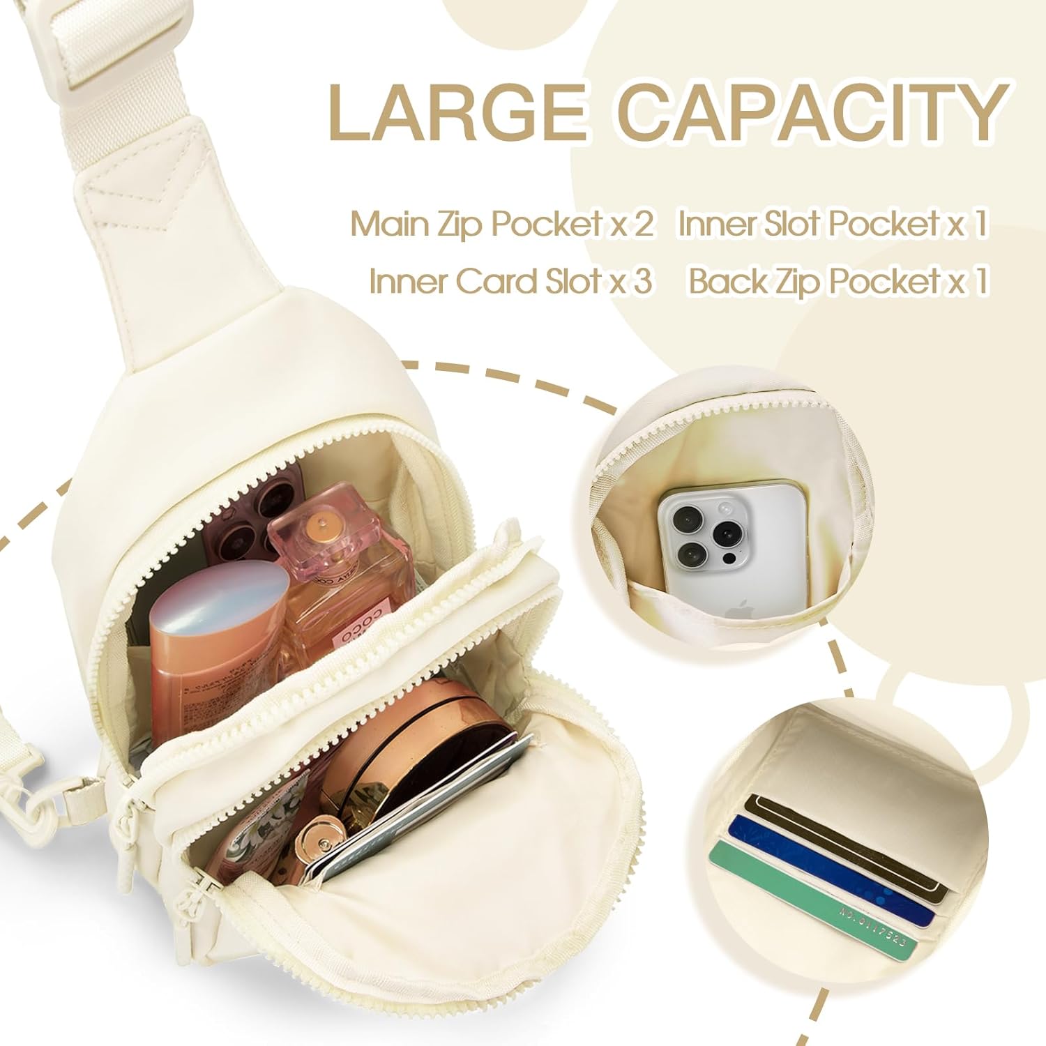 Small Initial Sling Bag for Girls & Women - Cute Crossbody Fanny Pack Gift - Image 3