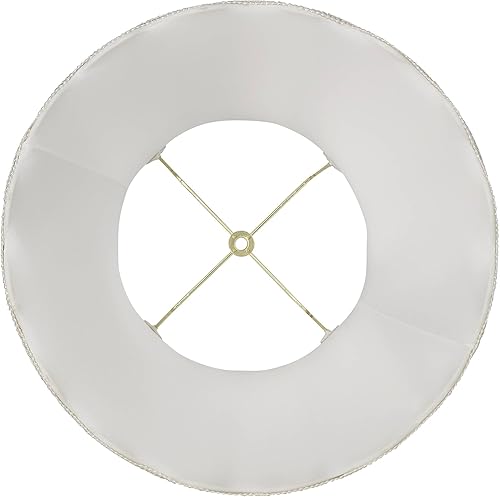 Miniatura 5 de Creme - Pantalla de lámpara de campana de vieira mediana de 10 pulgadas superior x 16 pulgadas inferior x 15 pulgadas de inclinación x 14.75