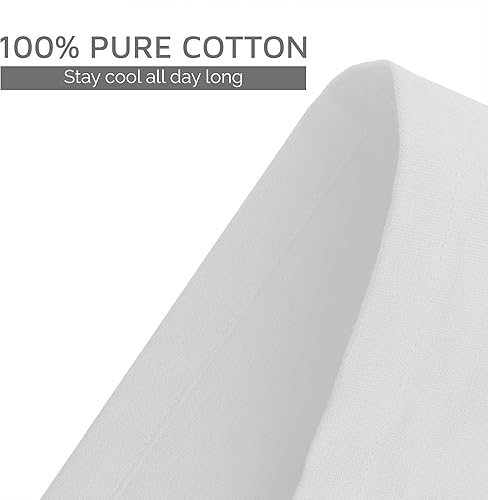 Miniatura 4 de UBICON Delantal 100% algodón extra ancho (36 pulgadas de ancho) duradero, 100% algodón, bolsillos grandes, alzapaños largos para el hogar, jardín,