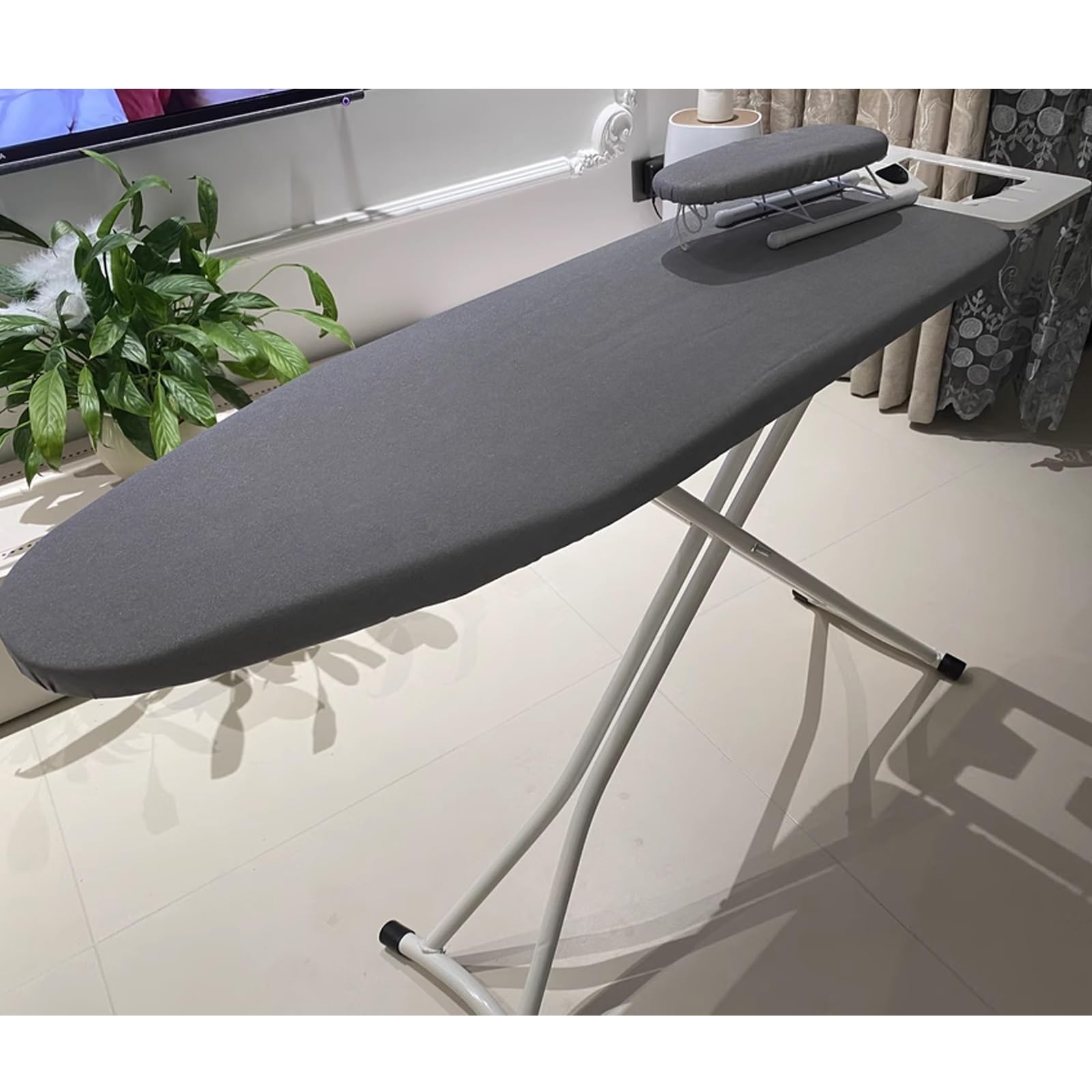 Tabla de Planchar con Funda Resistente al Calor Tabla de Planchar de Altura Ajustable Soporte de Planchado Plegable Antideslizante Cómodo de Usar(Blue3)