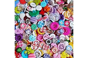 Chenkou Craft Random 100pcs Small Plastic Buttons DIY Sewing Craft Accessory (Mix)
