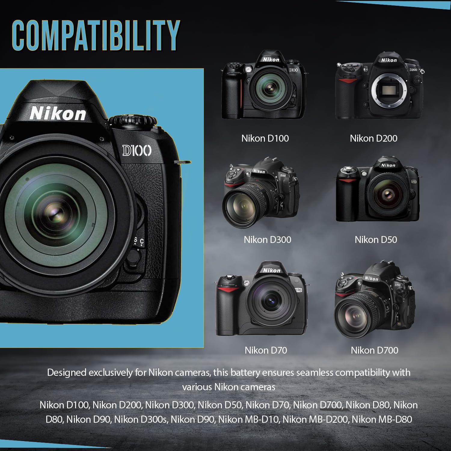 Batteria Nikon D90 D300 2 Batterie EN-EL3E Con Caricatore LCD Per Nikon - 2400mAh Per D50, D70, D300, Etc. Batteria 2400mah Nikon - Foto 6