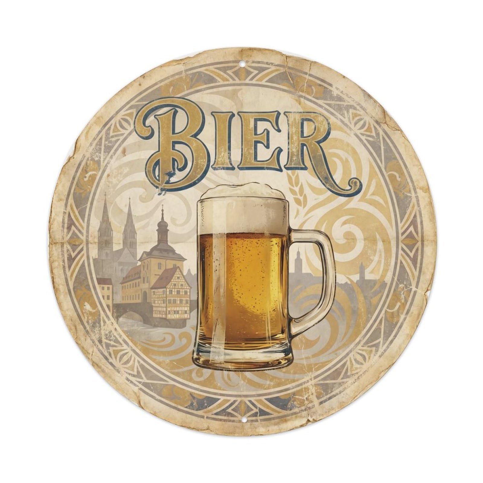 Cuisine Travel European Beer Taproom Drink Culture Metal Tin Sign