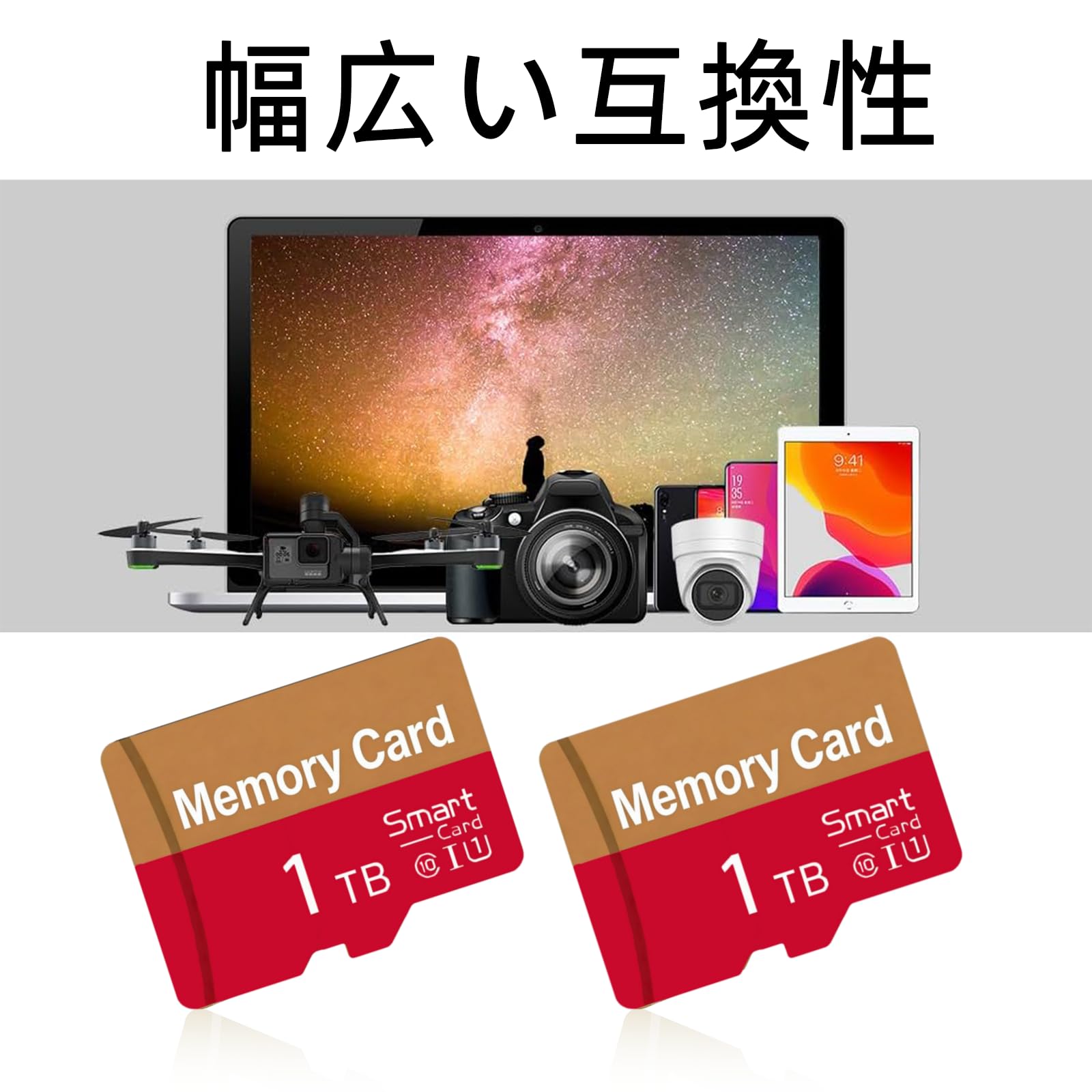 1024GB micro sdカード 高速データ転送 ミニSDカード メモリケース付き SD変換アダプタ 対応 TFカード - 5
