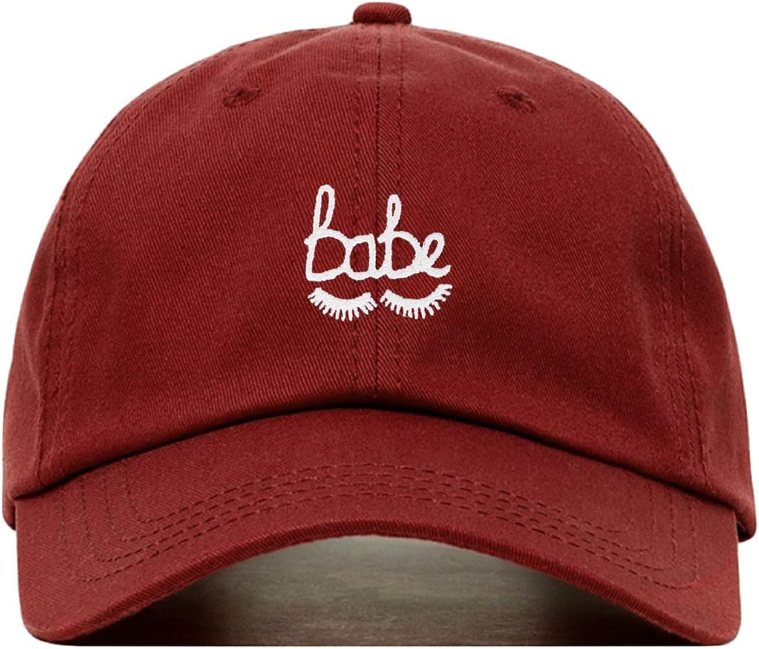 Babe Lashes Baseball Hat, Embroidered Dad Cap, Unstructured Soft Cotton, Adjustable Strap Back (Multiple Colors)