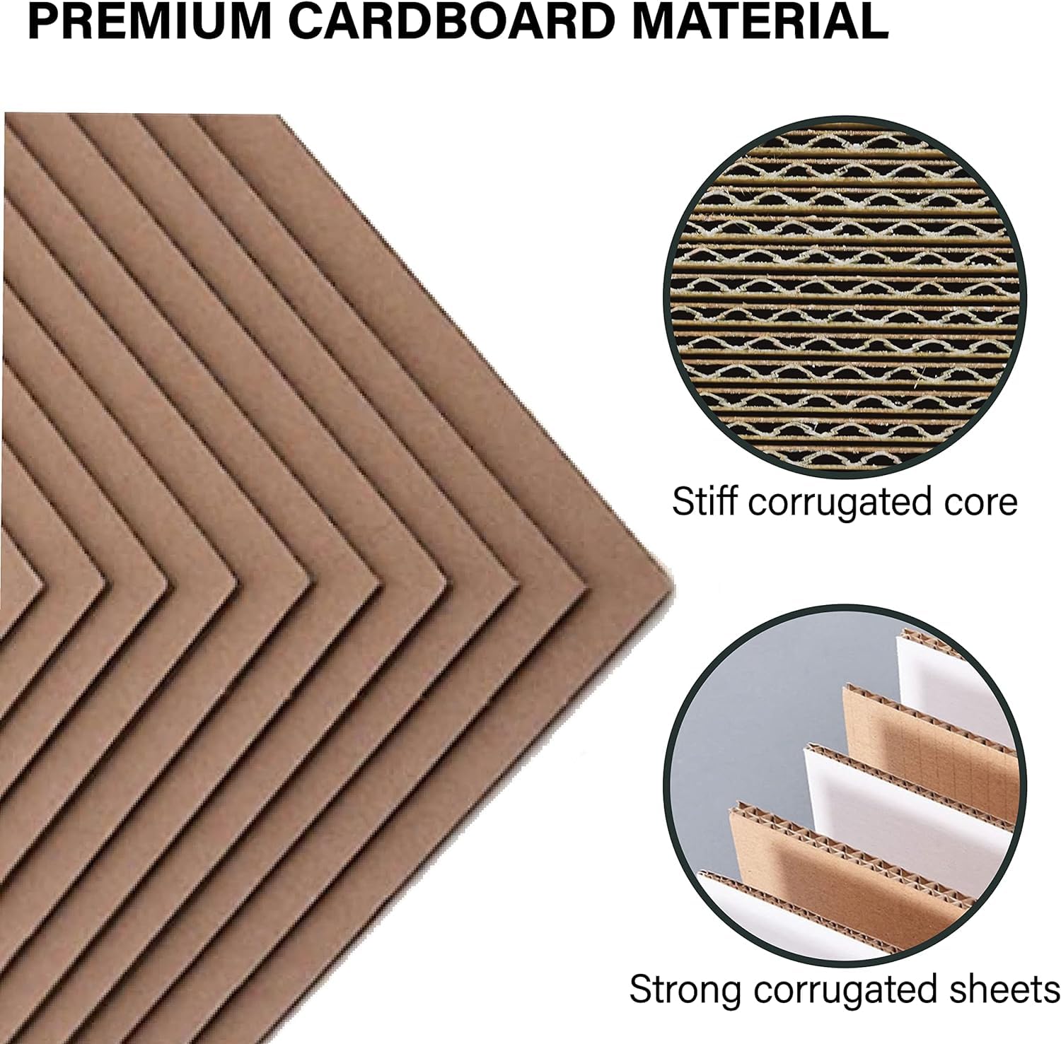 50 Packungen Kartonbögen, 20,3 x 25,4 cm, langlebige weiße Wellpappe, Trennblätter, Paketblöcke flach für Versand, Versand, DIY-Dekoration und Bastelarbeiten.