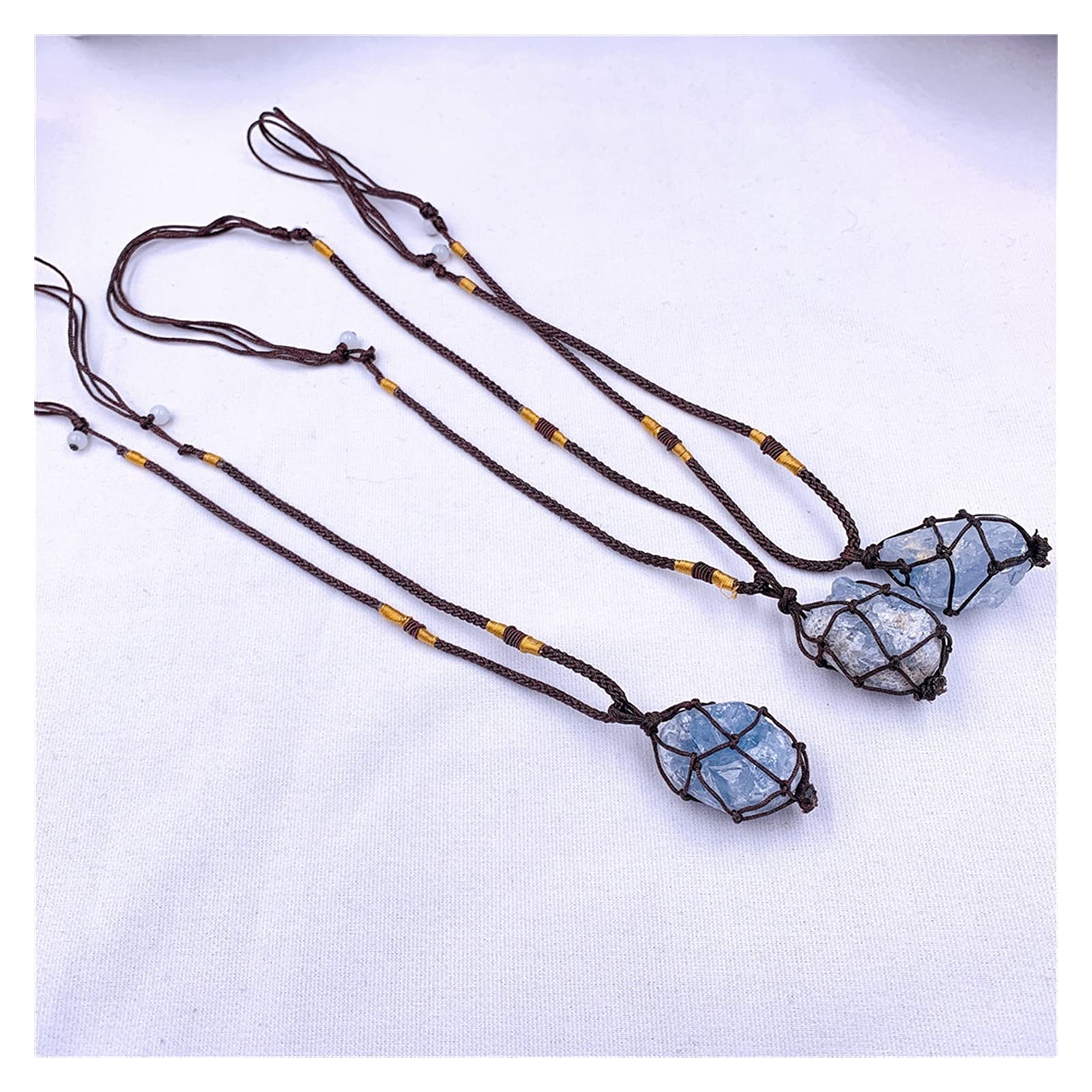 Natürliche Blaue Celestite Geode Kristall Anhänger Quarz Stein Weissagung Schmuck Halskette Home Sammlungen
