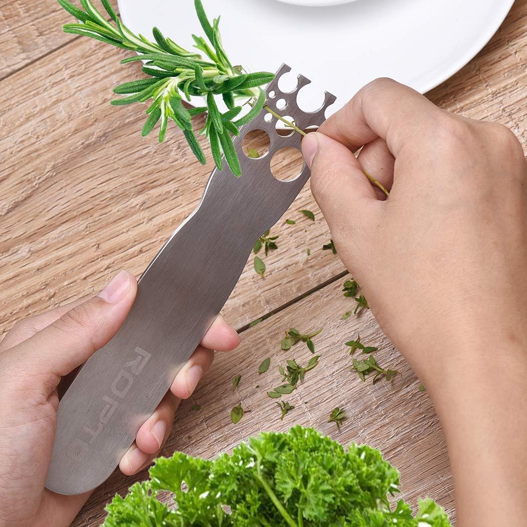 Stainless Steel Leaf Herb Stripper, LooseLeaf Kale, Chard, Collard Greens Kale Razor and Kitchen Herb Stripper