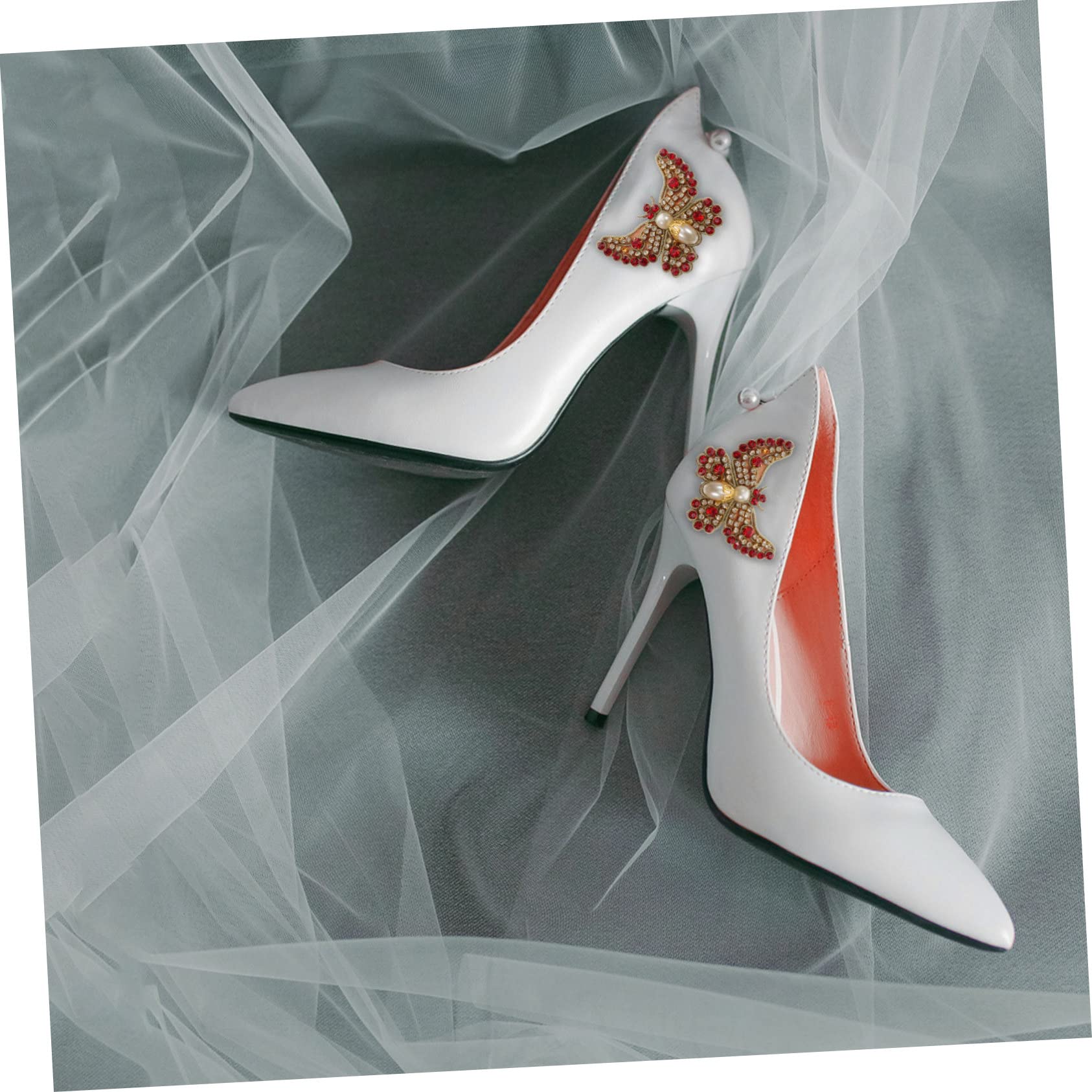 NUOBESTY 5pezzi Applicabile Ferro Decorativa Forma Di Farfalla Strass Patch Per Abbigliamento e Scarpe Per Vestiti Da Sposa e Accessori Fai Da Te