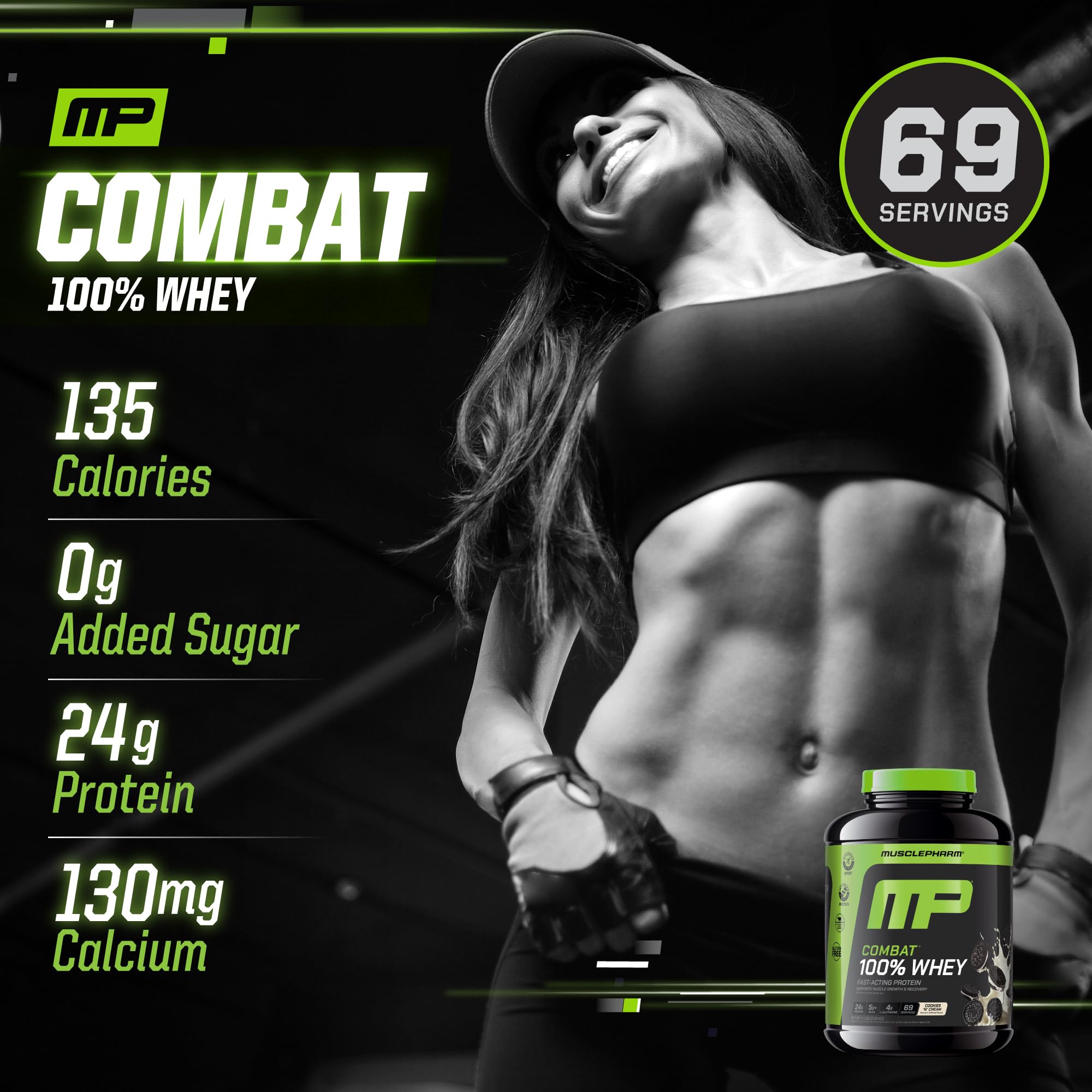 MusclePharm Combat 100% Whey Protein Powder | Cookies 'N' Cream - 5 lb — Amazon image 5
