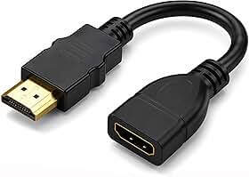 Extensor HDMI 0,3M 4K, cabo de extensão HDMI curto 2.1 4K@30Hz/60Hz, adaptador HDMI macho para fêmea de alta velocidade compatível com Roku TV Stick, Xbox PS5/PS4, Blu-Ray, HDTV, laptop, impressora