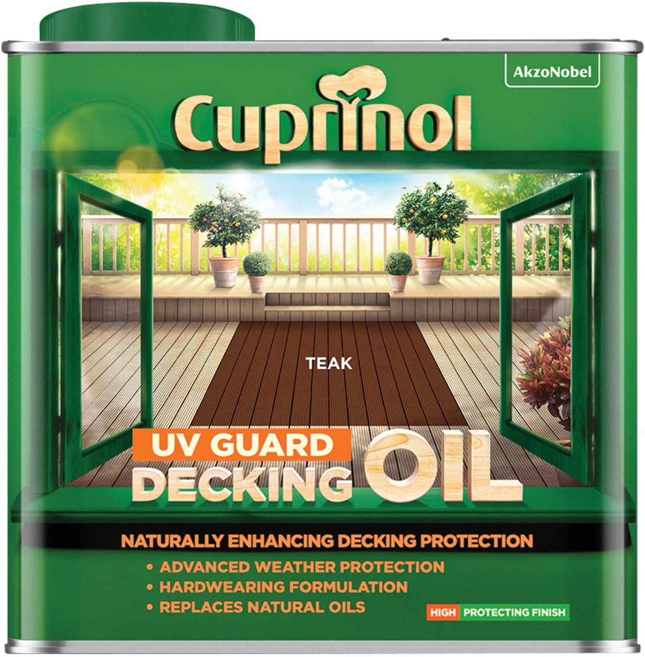 Cuprinol UV Guard Decking Oil Teak 2.5 Litre Amazon.co.uk DIY & Tools