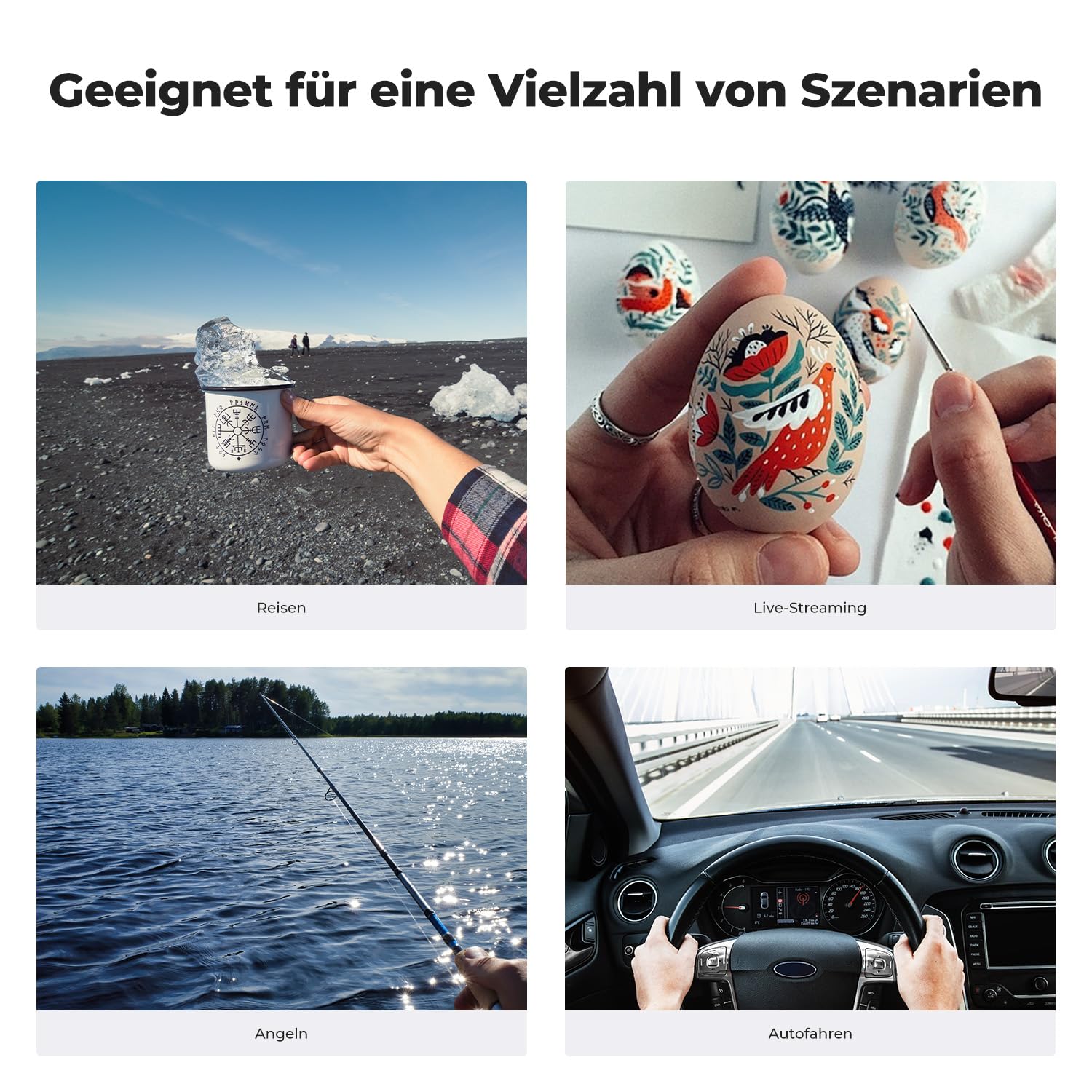 K&F CONCEPT Handyhalterung für den Hals mit Doppelfunktion, magnetische Halterung und Telefonclip, mit luftgepolsterter Basis, 65 cm Länge, komplett mit Riemen und magnetischer Führungsplatte(Schwarz)