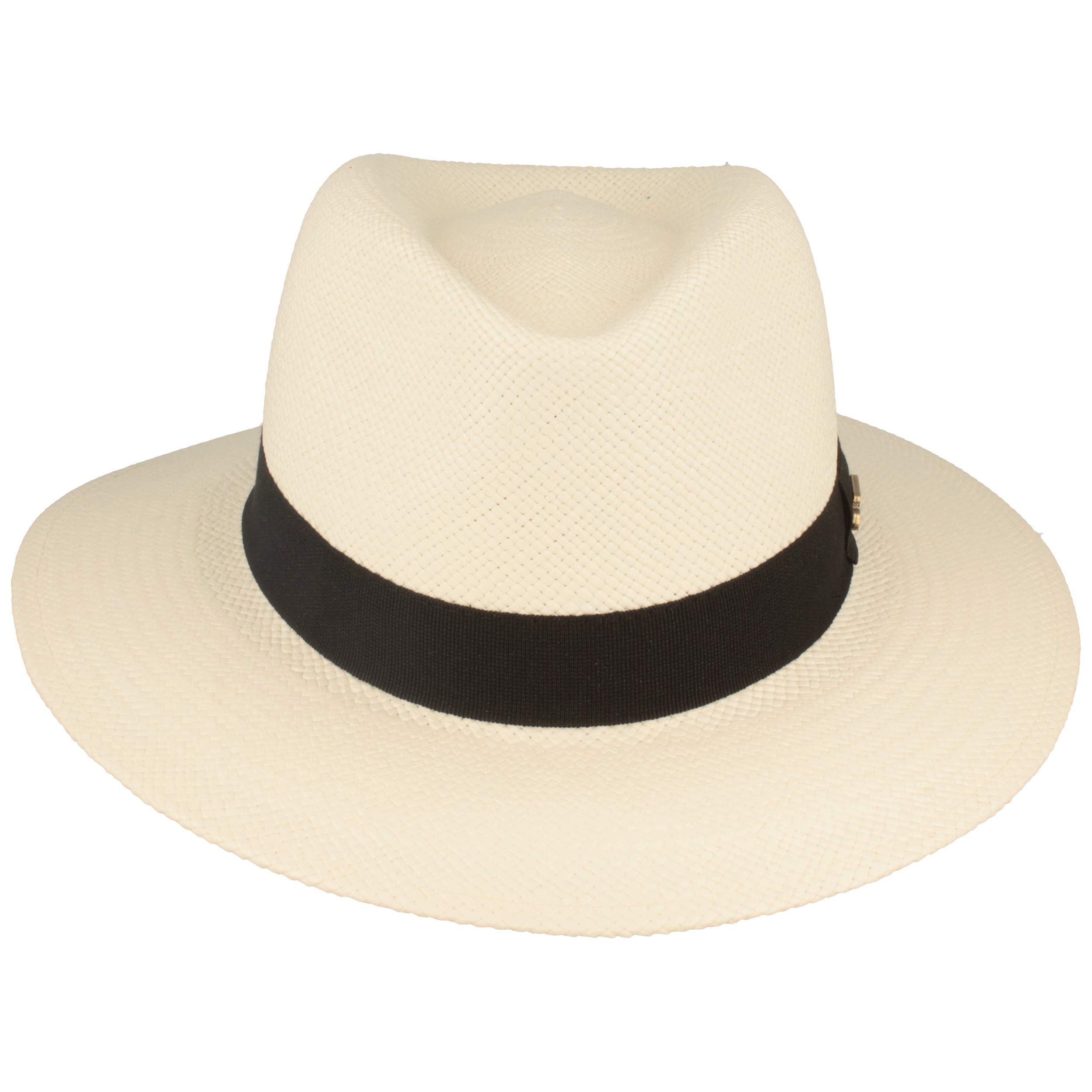Breiter ORIGINAL Panama Hut, Strohhut, Sommerhut, Made IN Italy, Handgeflochten, UV-Schutz 50+, Bruchschutz