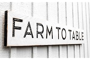 Farm to Table Rustic Solid Wood Sign