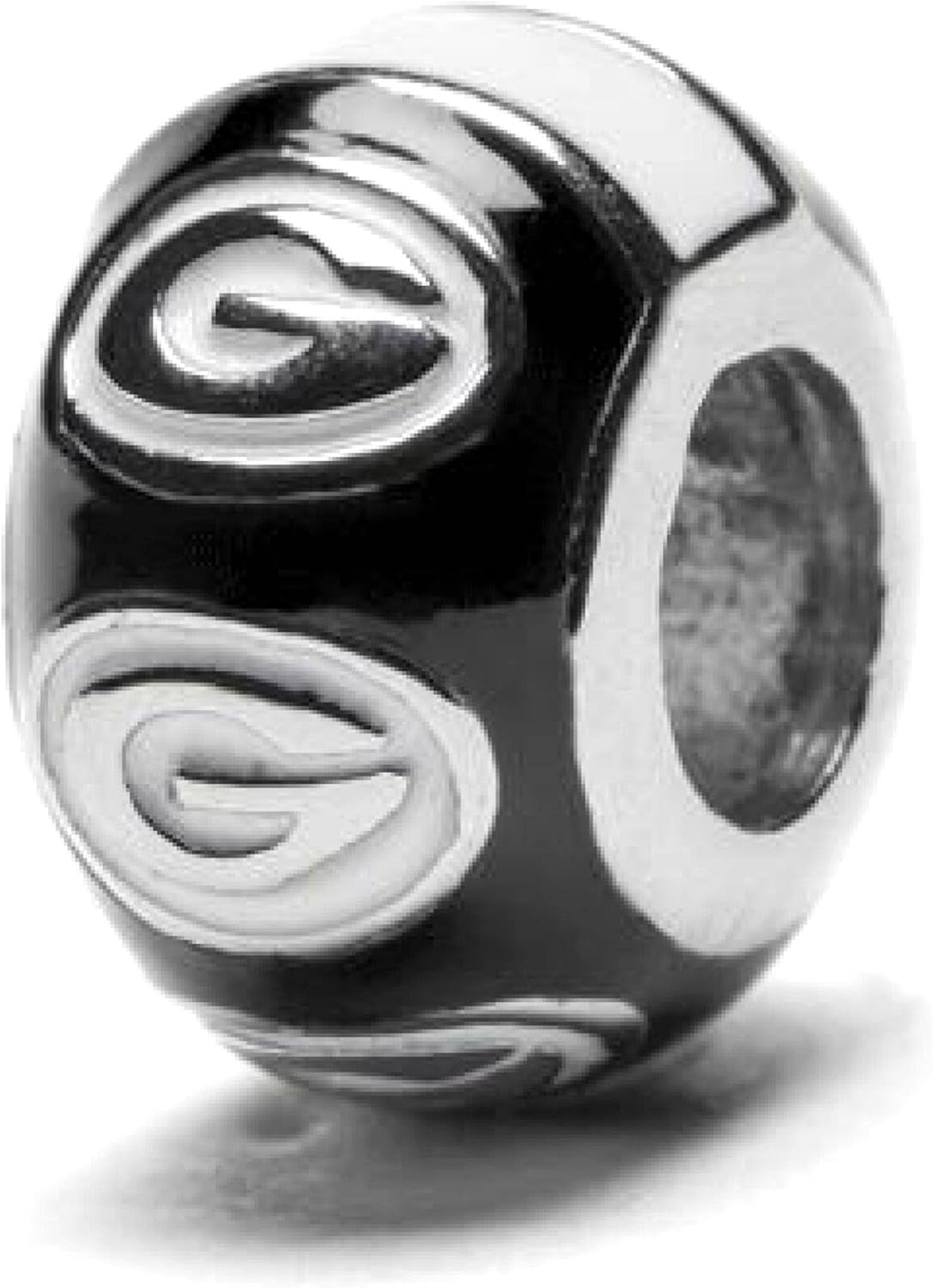 Stone Armory University of Georgia Charm for Charm Bracelets - Black Georgia Logo Bead - Hypoallergenic Stainless Steel Charms - Georgia Bulldogs Gifts for Women