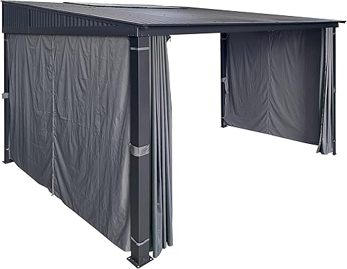 Miniatura 1 de APEX GARDEN Juego de cortinas universales de privacidad de 3 lados para asombrorefugio solarcenador de 10 x 12 pies (gris oscuro (solo 3 lados))