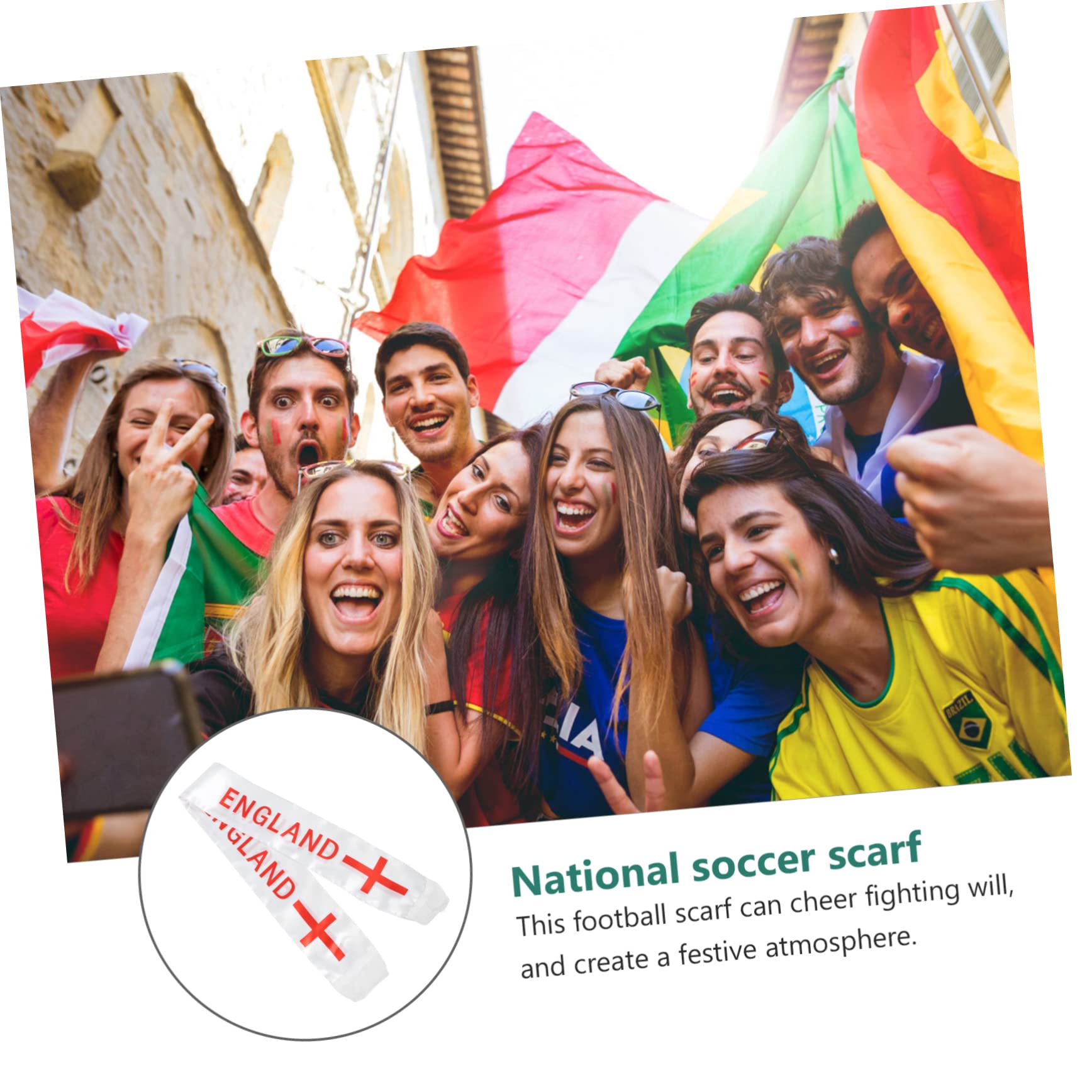 UPKOCH 10 sciarpa dei calcio sciarpa per appassionati sport patrioti sciarpe a maglia Raso