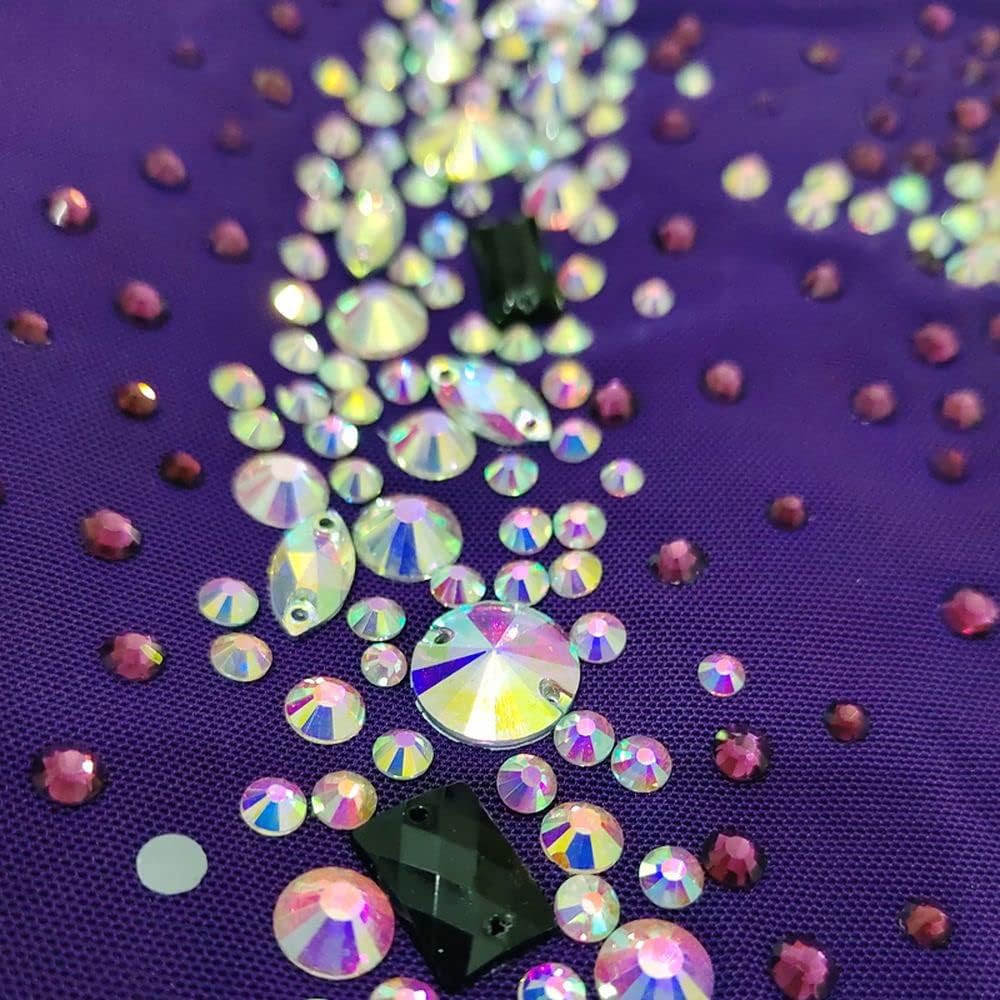 LIUHUO Ice Figure Skating Dress Handmade Purple Girls Competition Stage Professional