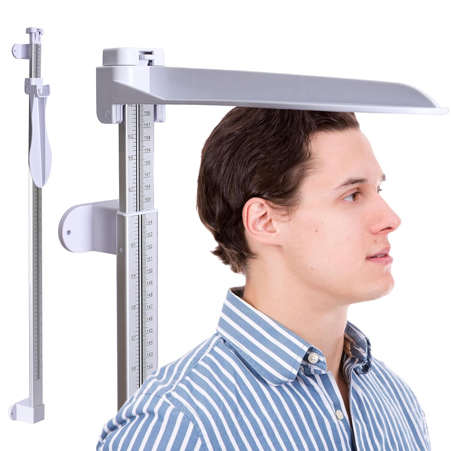 Wall Wall Mounted Height Measuring Rod – Portable Stadiometer 10–225 cm / 3.9–88.6 in – Height Measurement Tool for Kids & Adults – Ideal for Home, Office, Nurse Station