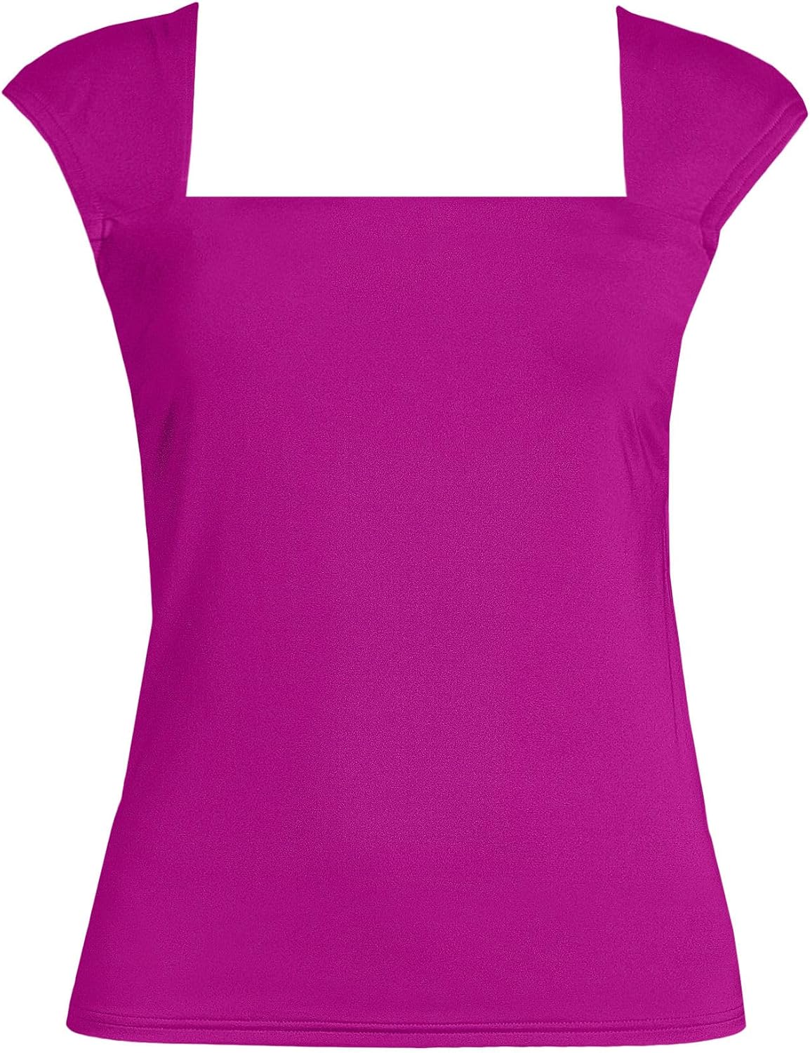 Lands' End Womens Square Neck Underwire Square Back Tankini Swimsuit Top
