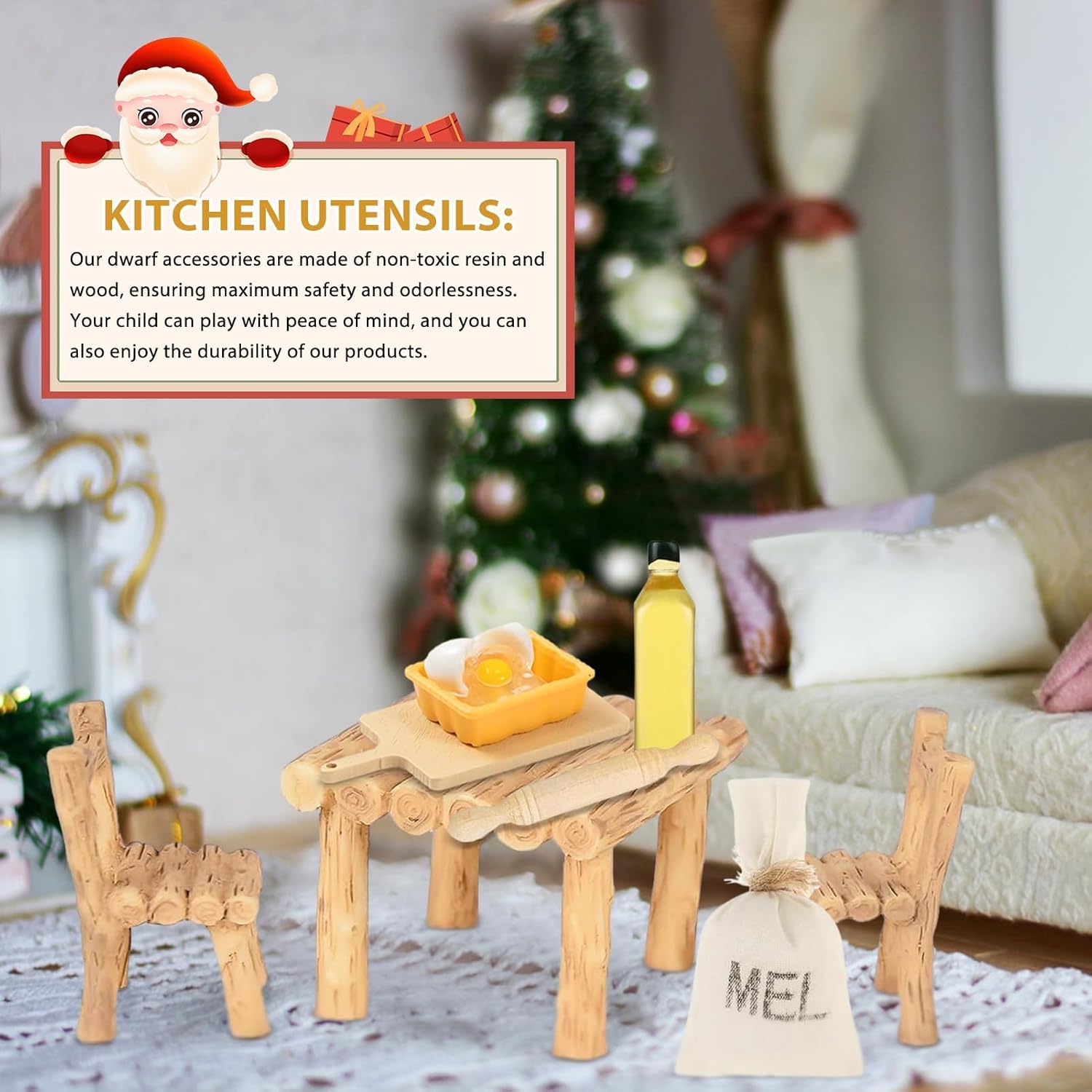 19-tlg. Wichtel Zubehör Set - Miniatur Backutensilien Für Puppenhaus