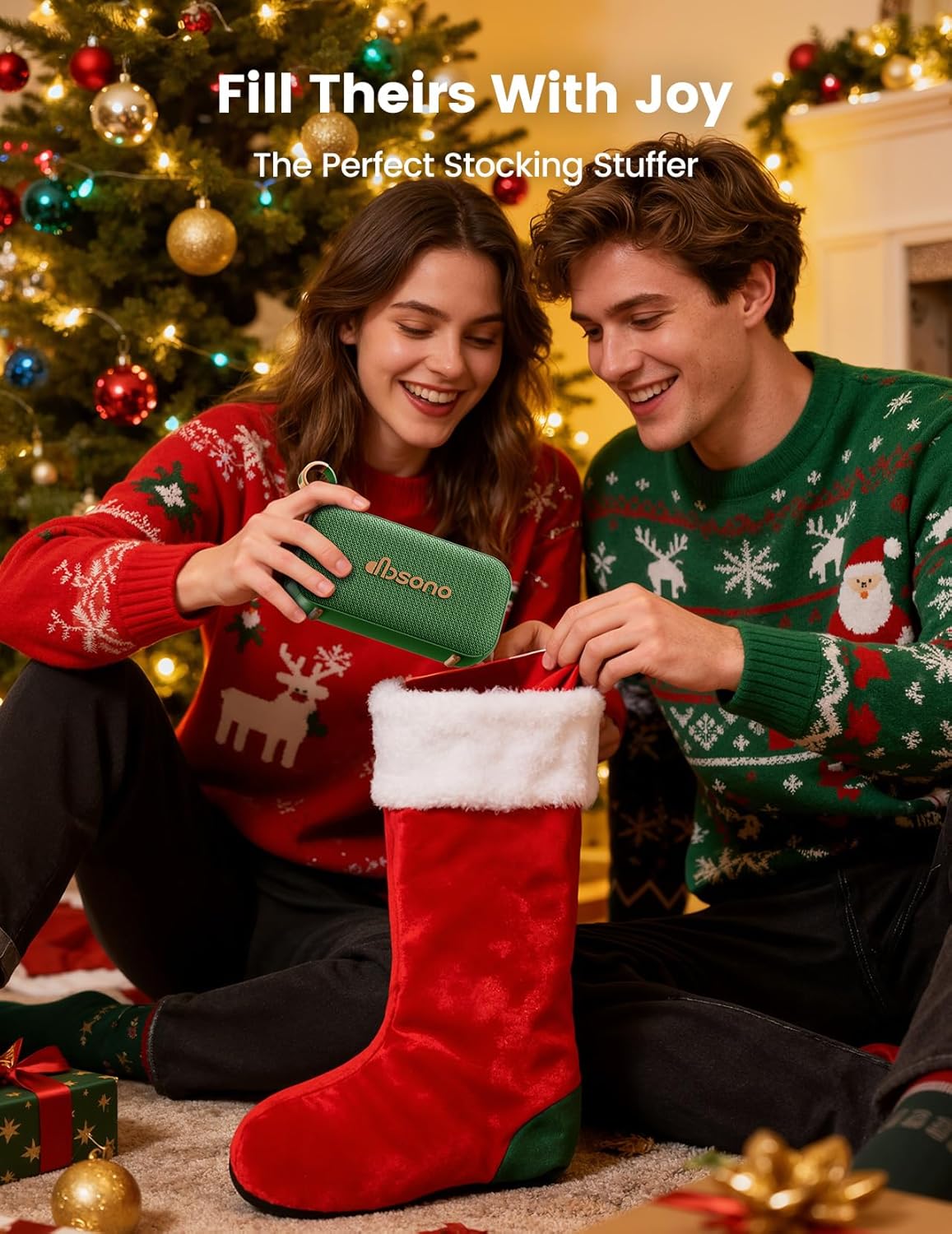 Bluetooth Speaker Stereo 20W Loud Sound: 30H Playtime, IPX5 Water Resistant, Portable Wireless Speakers, Powerful Bass, Lightshow, Birthday Gifts for Men/Adults/Teens, Beach Vacation Essentials, Green - Image 7