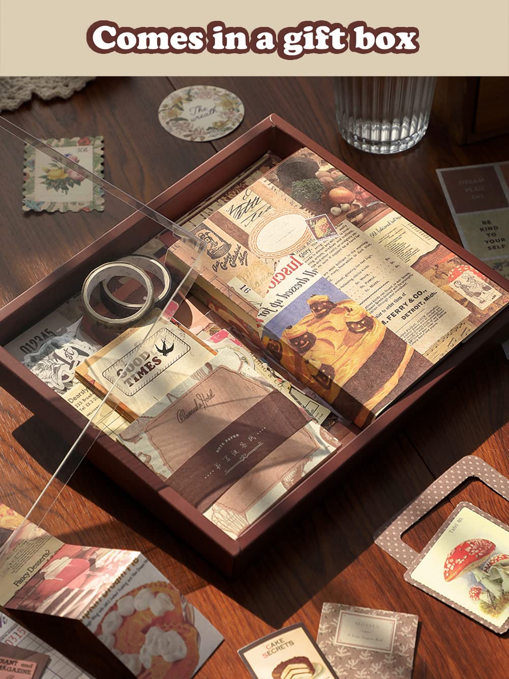 Kit Scrapbook Vintage 346 Pezzi - Carta Decorativa, Adesivi, Taccuino A6, Regalo Fai Da Te Rosa - Foto 8