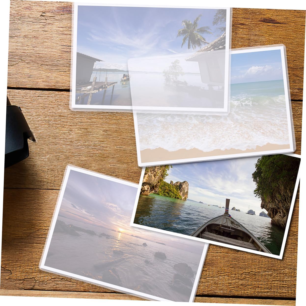 TEHAUX 50pcs Hard Plastic Photo Card Sleeves Plastic Protectors for Postcards Id Credit Cards Display Portable