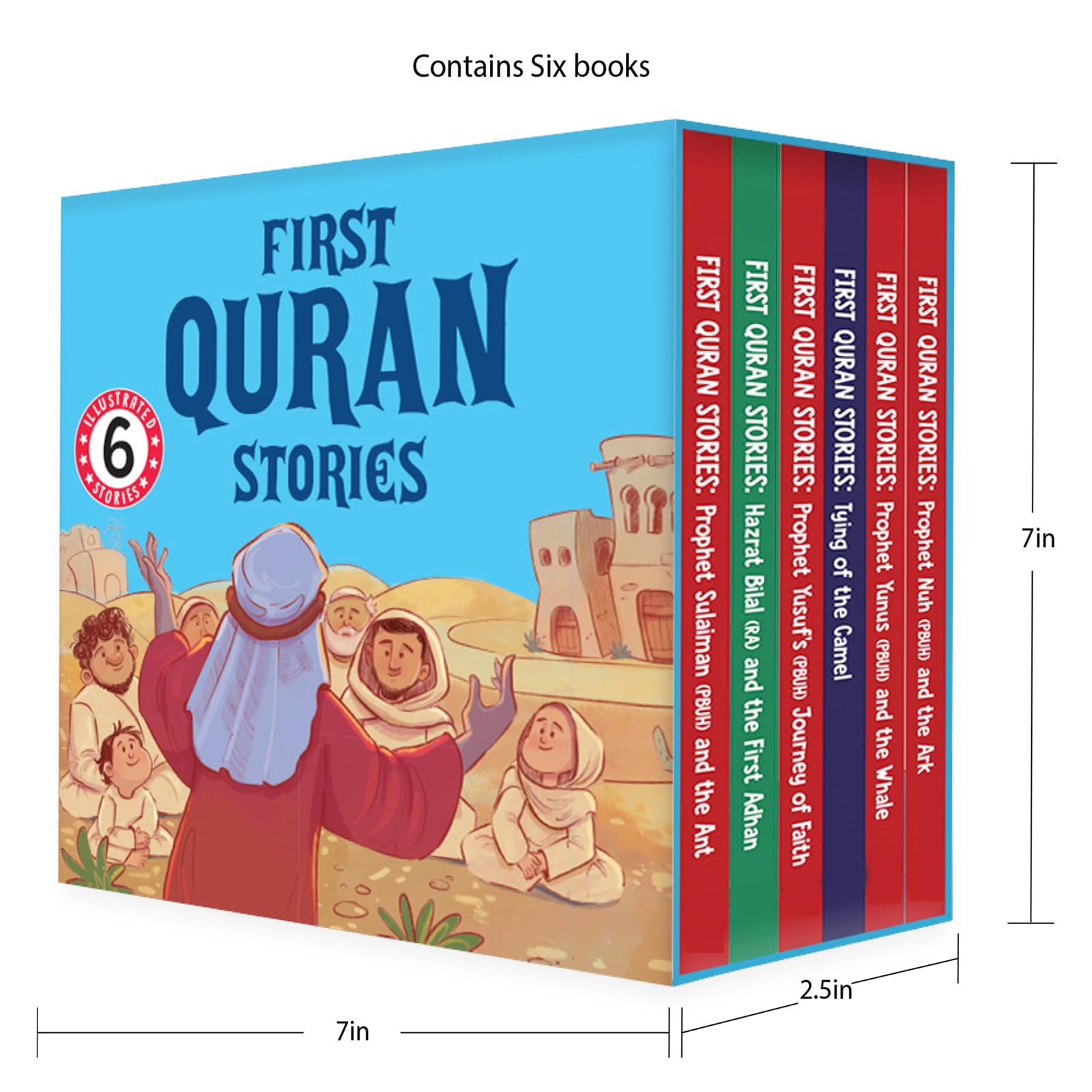 First Quran Stories (6 Books Box Set): First Quran Stories Box Set (6 Books): Islamic Story Books for Kids Ages 5+ | Stories of the Prophets for Children (Early Learning)