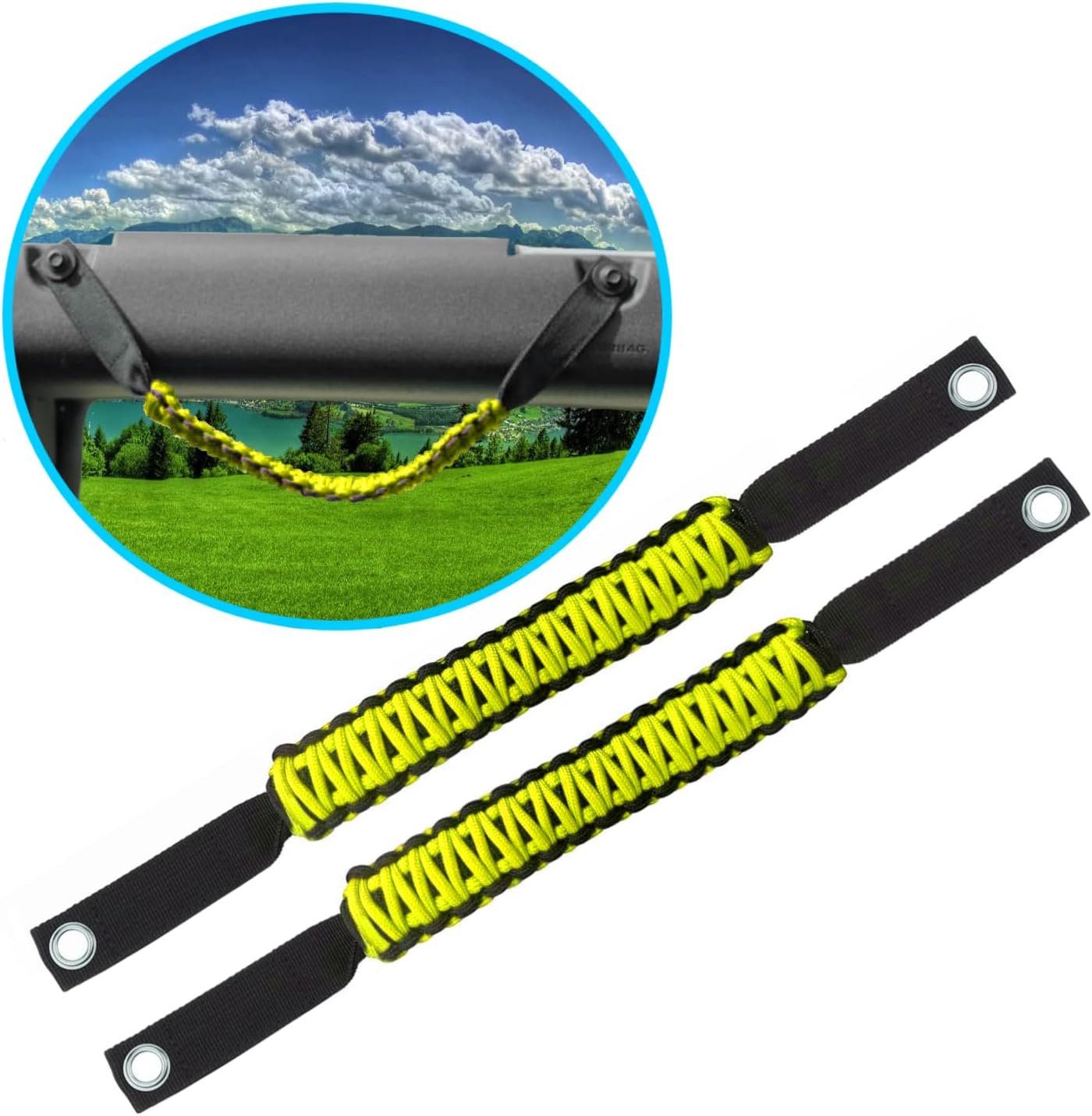 BubbasGarageTv - Paracord Grab Handles for 2024+ Jeep Wrangler JL & Jeep Gladiator JT (Turquoise)