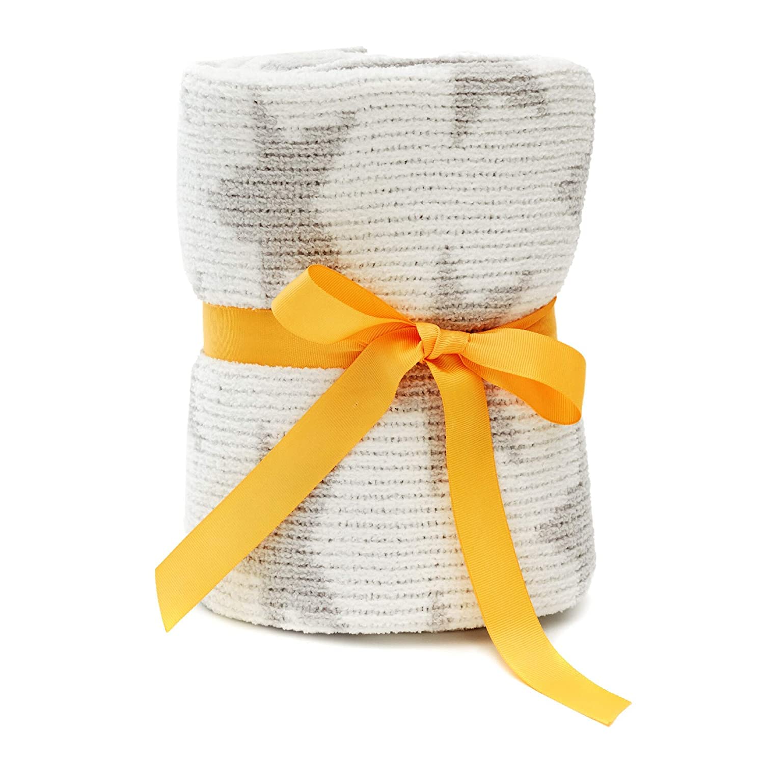 Smilo Baby Blanket with Reversible Gray & White Unisex Star Design - 40