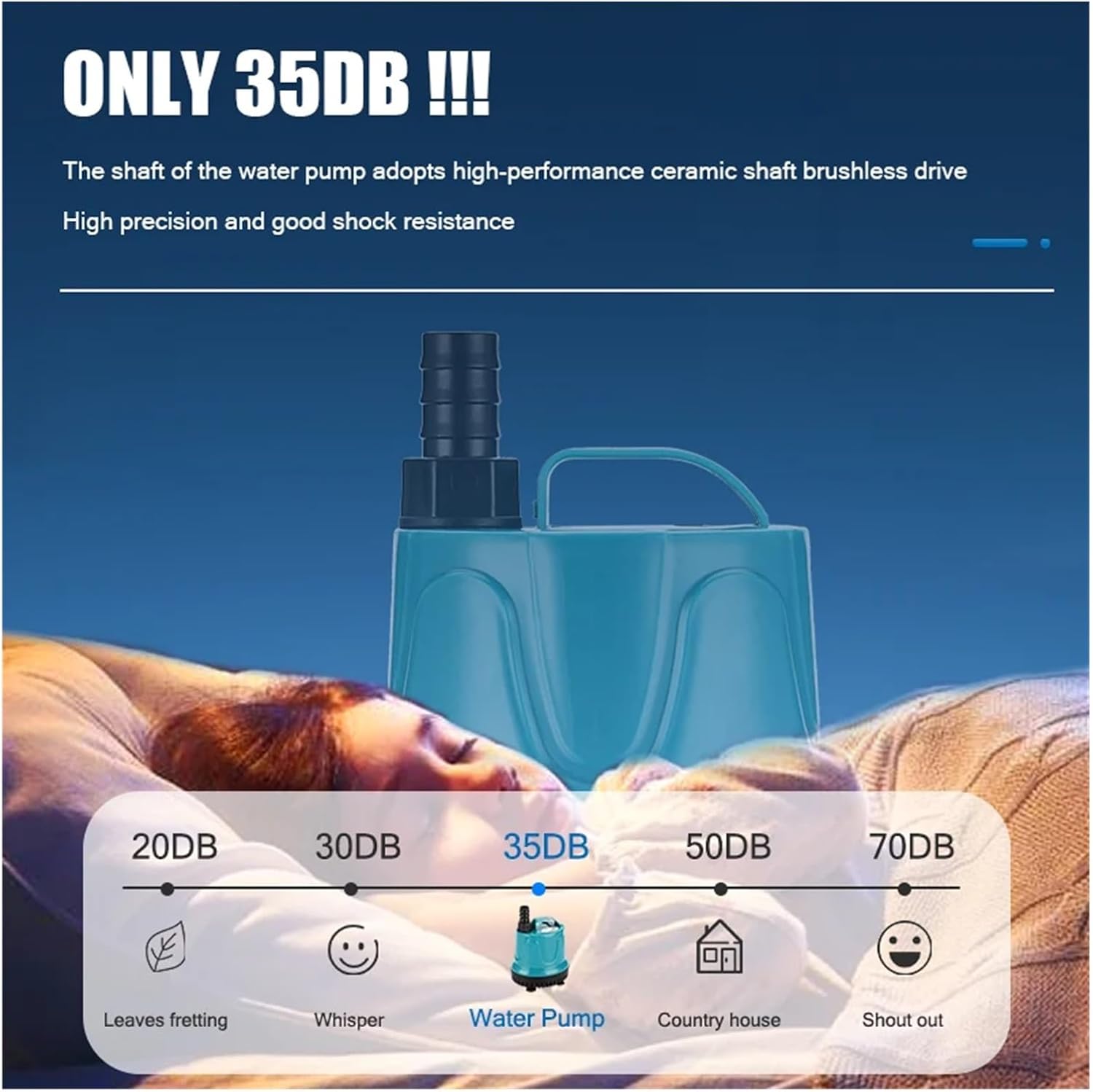 Adjustable Small submersible pump Bottom Suction Water Pump Aquarium 220V-240V Submersible Pump For Water Cycle And Pumping Of The Fish Tank(5W 300LH)