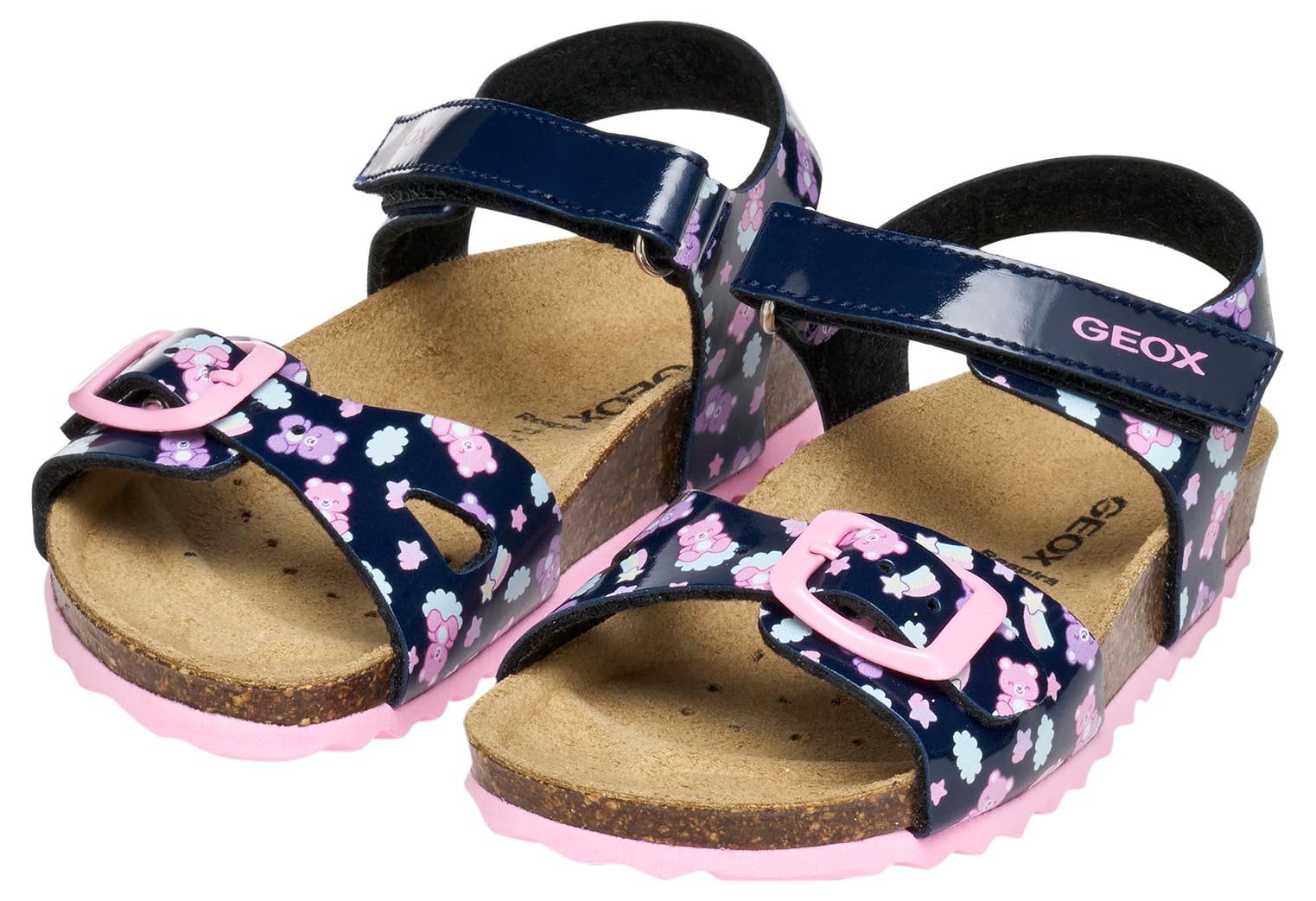 Geox Sandali da bambina B CHALKI Girl Navy/Multicolor, 27 EU