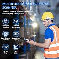 Vista 2 de Escáner de código de barras 1D 2D inalámbrico, escáner de inventario portátil JRHC y recolector de datos, terminal de datos, dispositivo