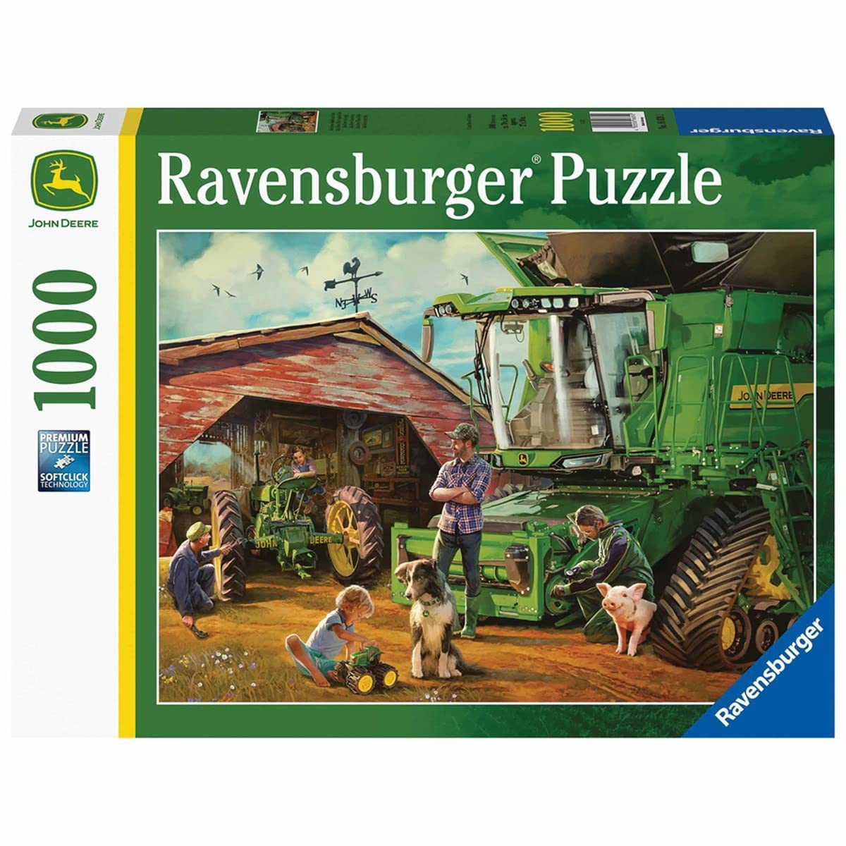 Ravensburger John Deere Then & Now 1000 Piece Jigsaw Puzzles for Adults & Kids Age 12 Years Up