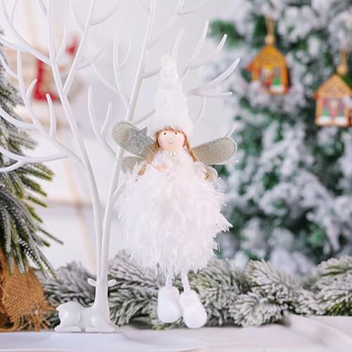 Miniatura 6 de FZBNSRKO 3 adornos de ángel de Navidad para árbol, adornos de muñeca de felpa para muñecas de Navidad, decoración colgante, colgante de muñeca de