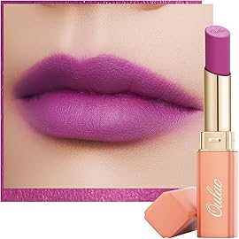 Oulac Violet Soft Matte Lipstick| Lipstick & Blush Duo| Velvet Smooth Lip Stick| Highly Pigmented & Misty Texture| Full Coverage Lip Stains Enriched with Rose Oil| Vegan & Clean Beauty| Y11