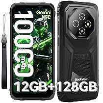Blackview Rugged Smartphone, Android 15-Batteria 10000mAh Celluare Antiurto, 12GB+128GB, 2TB TF Telefono Indistruttibile, Doke AI, 6.56”HD, 90Hz, IP69, OTG, NFC, Fingerprint, 2 Anni Garanzia