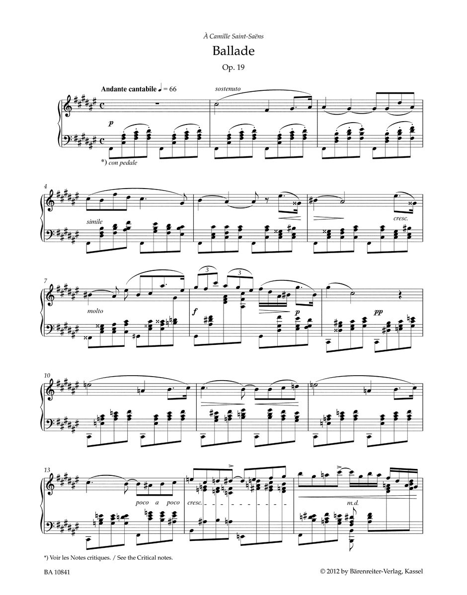 Ballade op. 19
