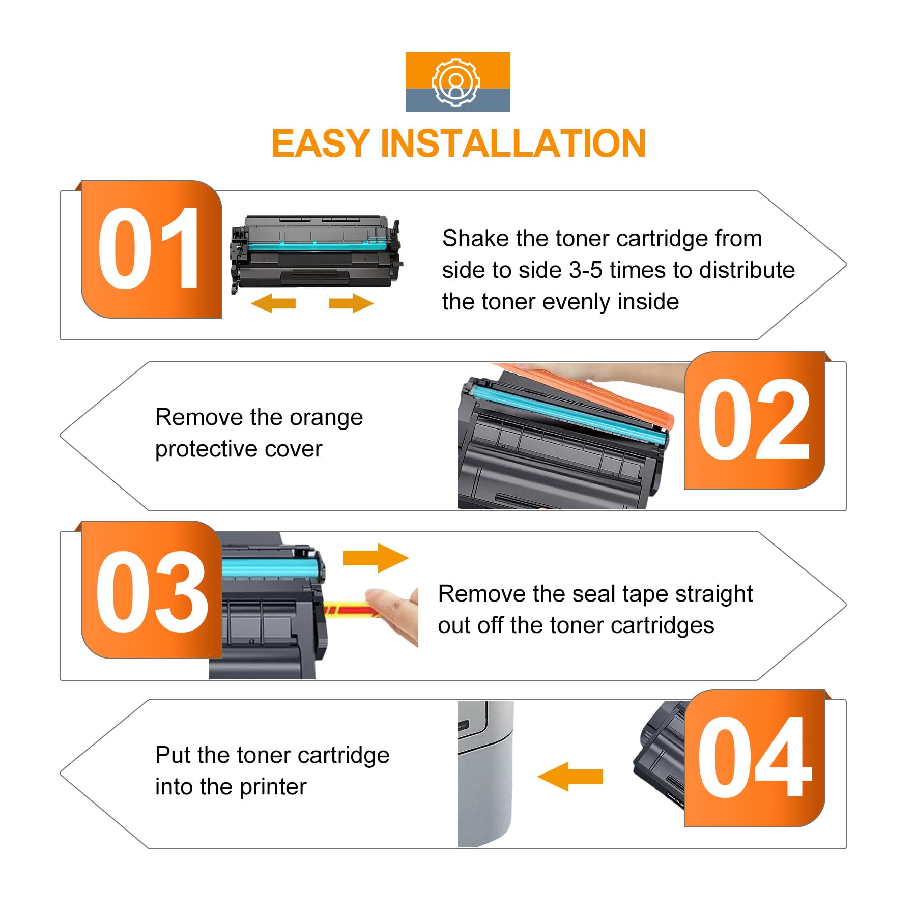 Lot de 2 cartouches de toner de rechange 26A pour HP 26A 26X CF226A CF226X Laserjet Pro MFP M402dn M402n M426dw M426fdw M426fdn M402dw M402d M426 M402 M403 Noir (avec puce)