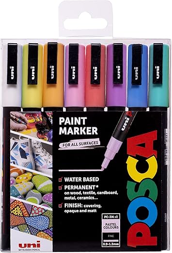 Posca Pens PC-5M Acrylic Felt Tip Coloured Permanent Paint Markers For Adults And Kids. Perfect - View #9