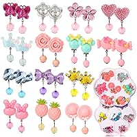 Algopix Similar Product 2 - Hifot 14 Pairs Clip on Earrings Girls