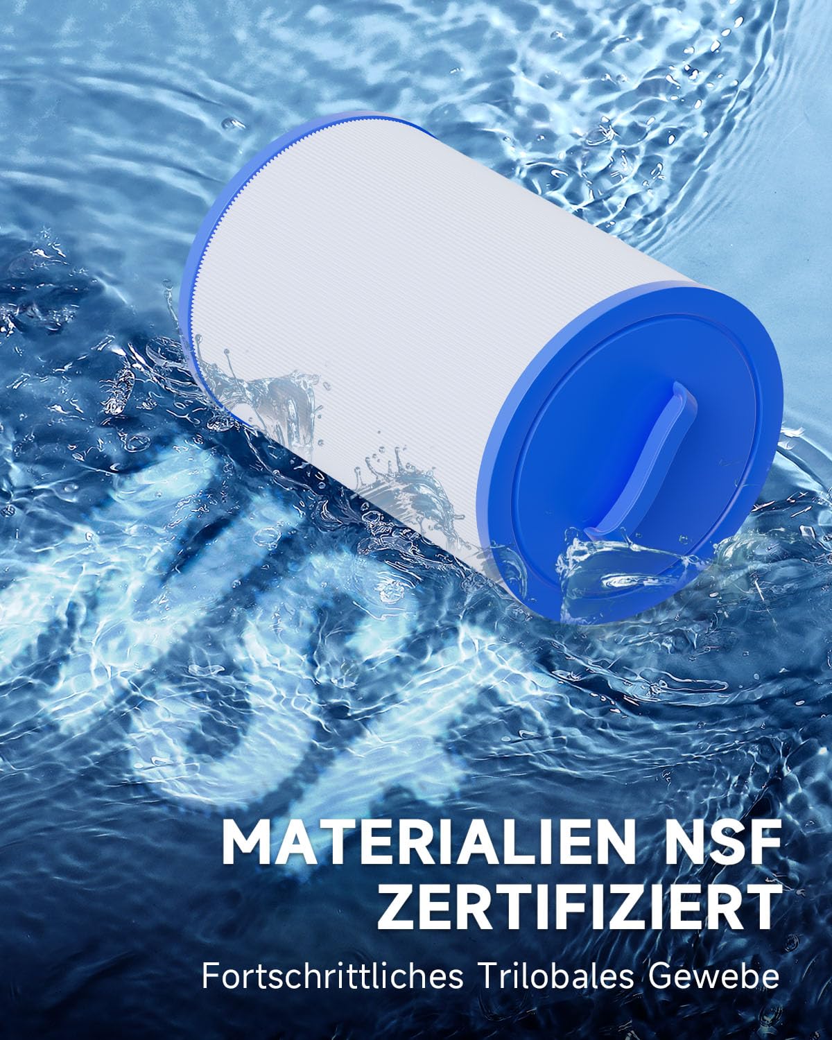 AQUALTRA SPA Filtro Compatible con PWW50P3(39mm Rosca Gruesa), 6CH-940, FC-0359, 817-0050, 194mm x 150mm Tornillo en Rosca SAE Filtro de Bañera de Hidromasaje 2 Piezas
