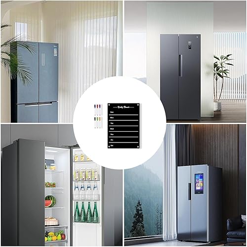 Miniatura 2 de Magnetic Calendar, Acrylic Planner Board, Portable Weekly Dry Erase Board, Reusable Calendar Planner with Clear Surface, Durable Weekly Meal