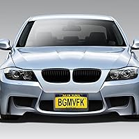 Vista 7 de BGMVFK Marco de matrícula de fibra de carbono, cubierta de aluminio negro resistente para placa de automóvil, paquete de 2 unidades a prueba