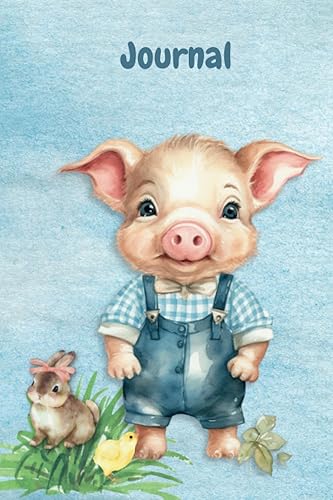 Journal  Little Farm Animal Design  6x9 120 lined pages  Pig lovers
